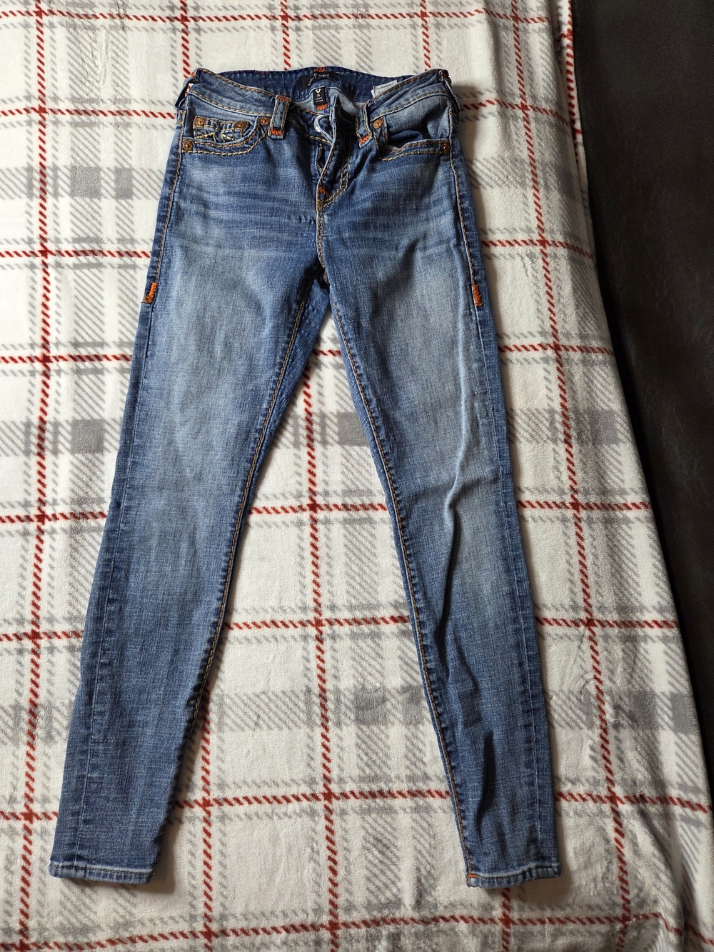 True Religion Women's Skinny Jeans in Faded Blue